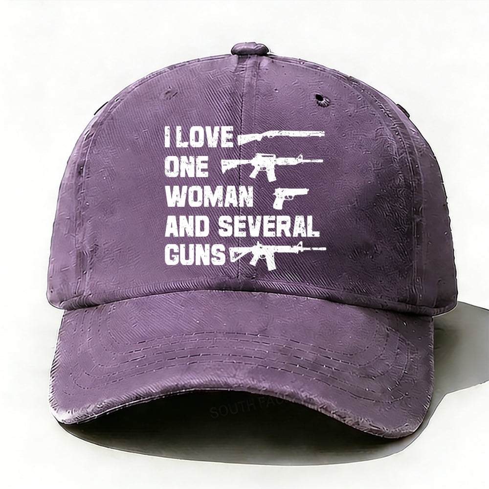 I Love One Woman And Several Guns Funny baseball cap