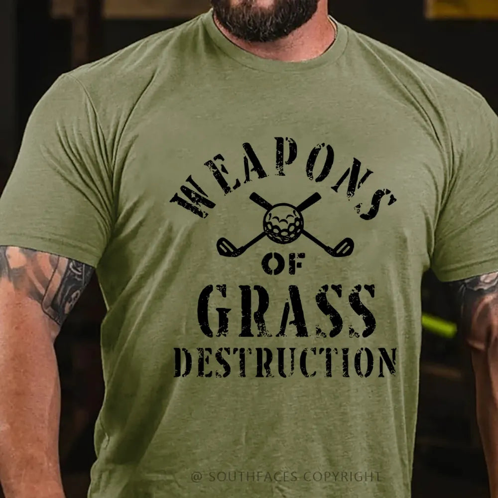Weapons of Grass Destruction Shirt, Funny Golf T shirt, Golf Sayings Tee, Golfer Shirt, Golf Shirt for Men, Golf Lover Gifts, Golfing T-Shirt