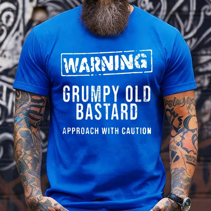 Warning Grumpy Old Bastard Approach With Caution shirts
