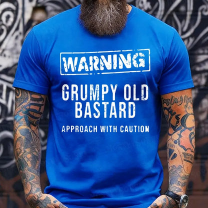 Warning Grumpy Old Bastard Approach With Caution shirts