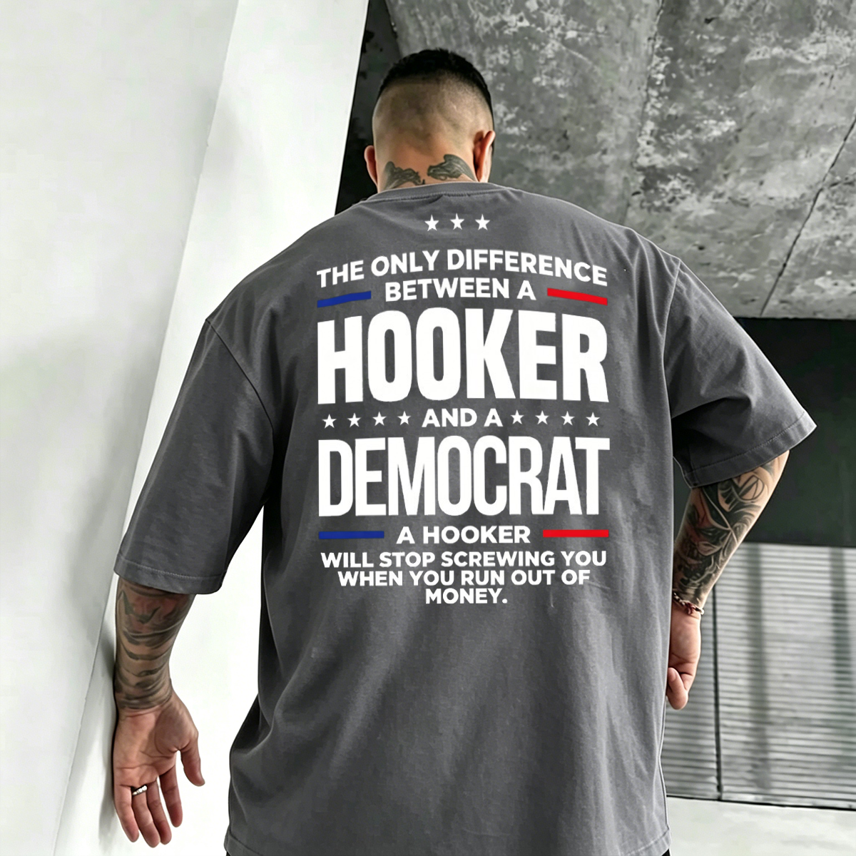 The Only Difference Between A Hooker And A Democrat Unisex T-shirt/Crewneck/Hoodie