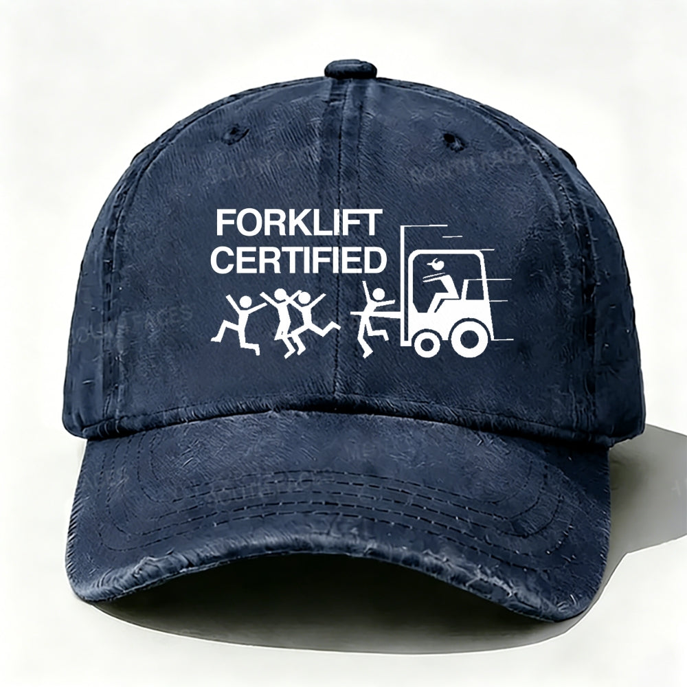 Forklift Certified Funny baseball cap