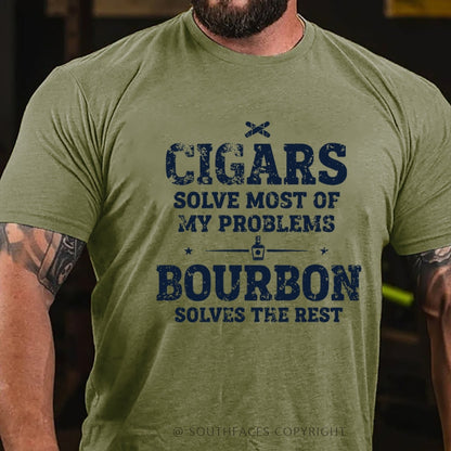 Cigars Solve Most of My Problems Bourbon Solves The Rest T-Shirt
