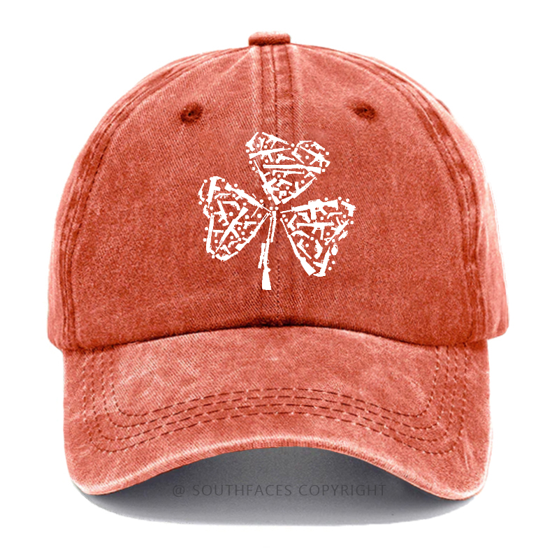 St. Patrick's Day Gun Clover Print Hats
