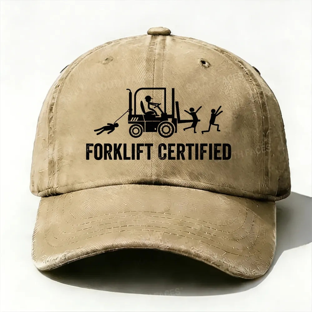Funny Forklift Certified Baseball Cap