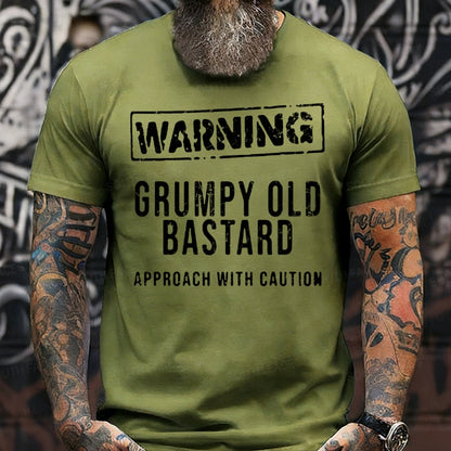 Warning Grumpy Old Bastard Approach With Caution shirts