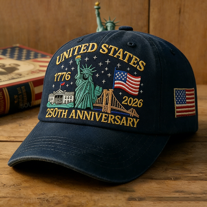 ¡°250th Anniversary of the United States¡± Patriotic Embroidered Baseball Cap