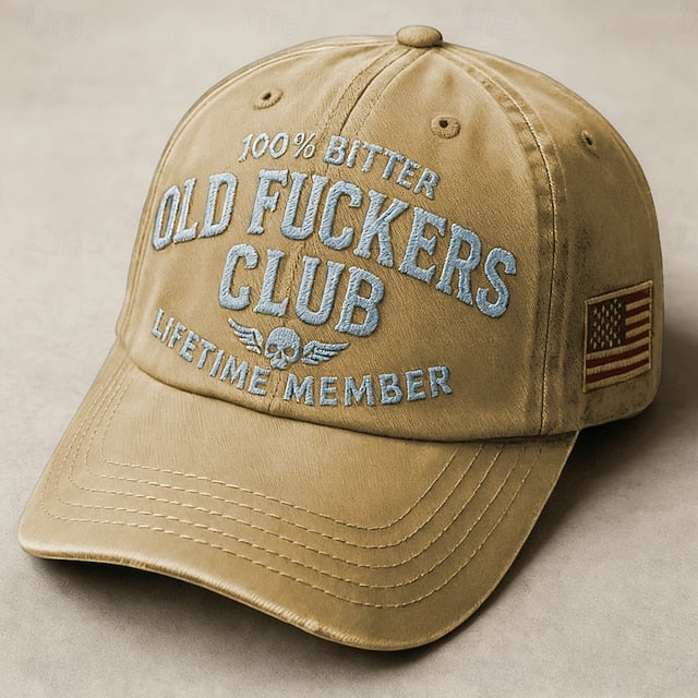 100% Bitter Old F*ckers Club Lifetime Member Embroidery Hat
