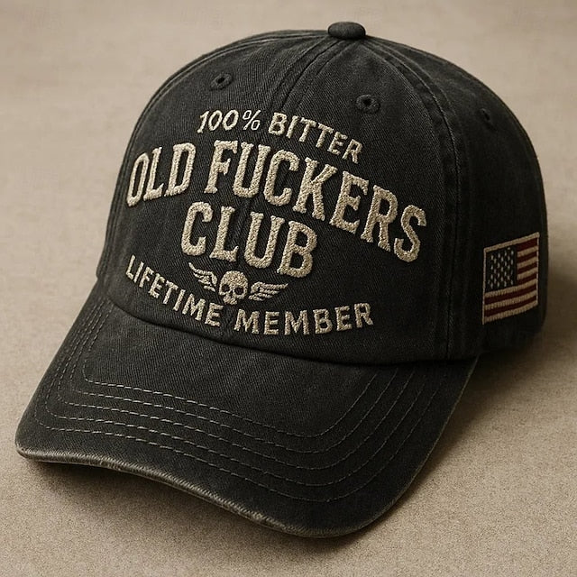 100% Bitter Old F*ckers Club Lifetime Member Embroidery Hat