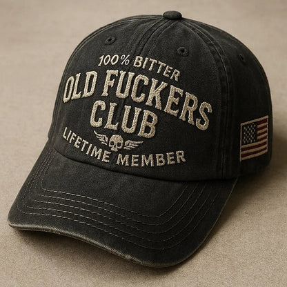 100% Bitter Old F*ckers Club Lifetime Member Embroidery Hat