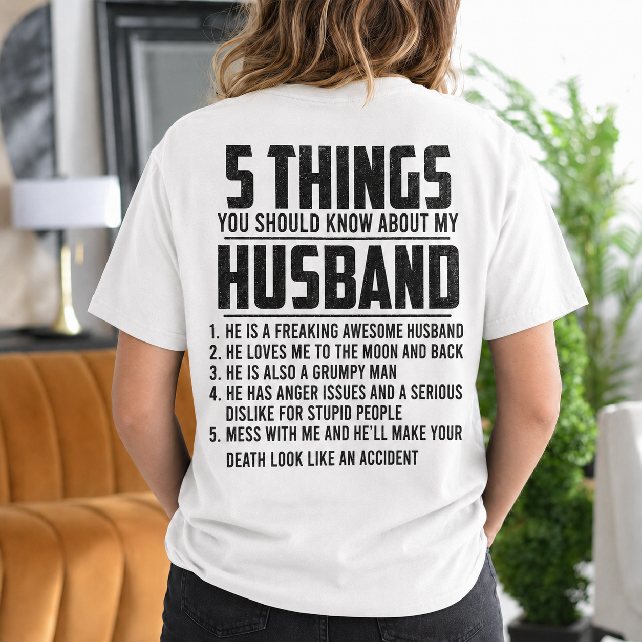 5 Things You Should Know About My Husband Funny Gift Unisex T-shirt/Crewneck/Hoodie