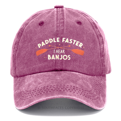 Paddle Faster I Hear Banjos Funny Print Hats