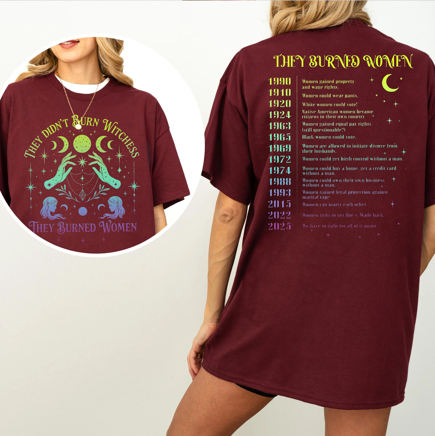 They Didn't Burn Witches They Burned Women Unisex T-shirt/Crewneck/Hoodie