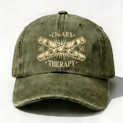 Cigars Are My Therapy Baseball Cap