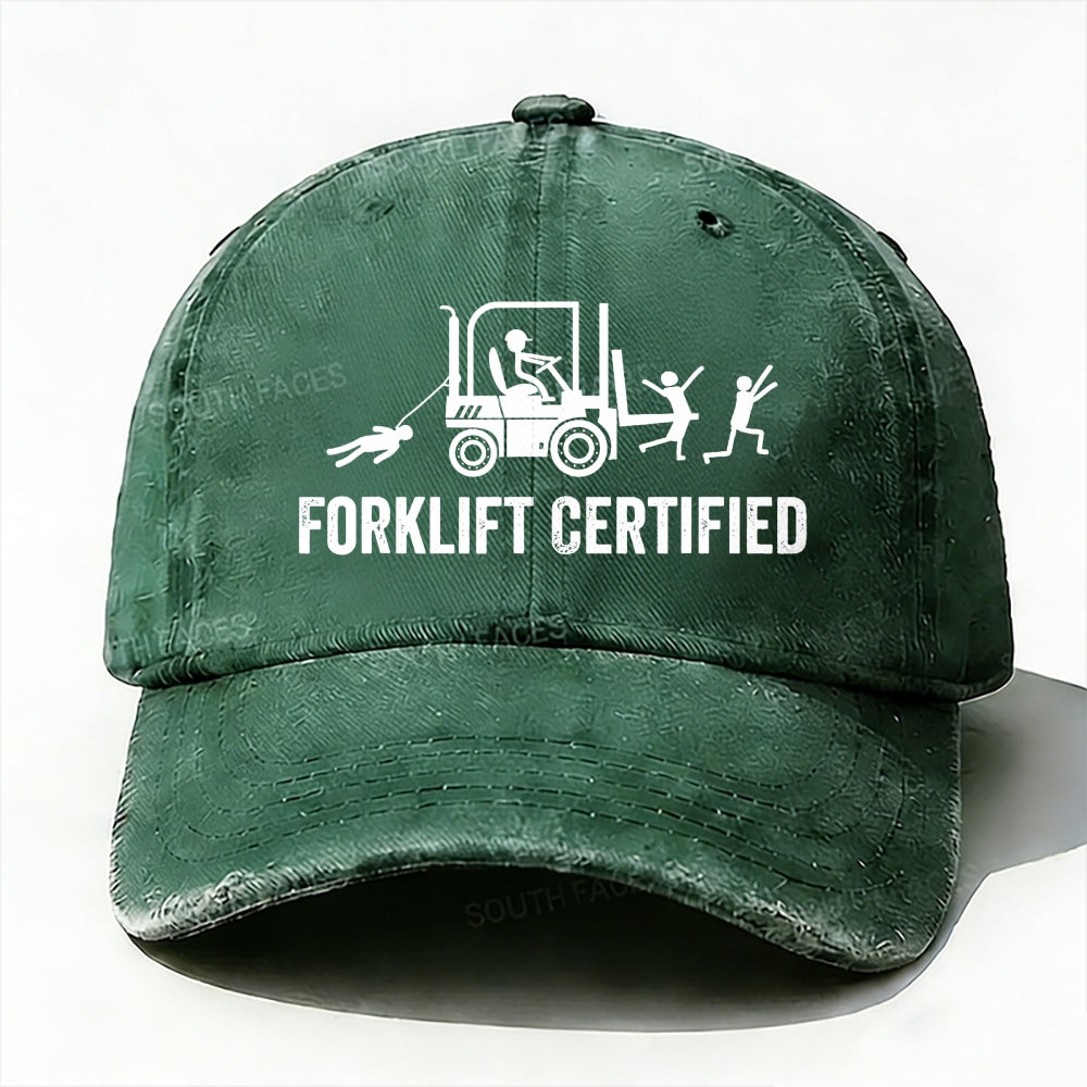 Funny Forklift Certified Baseball Cap