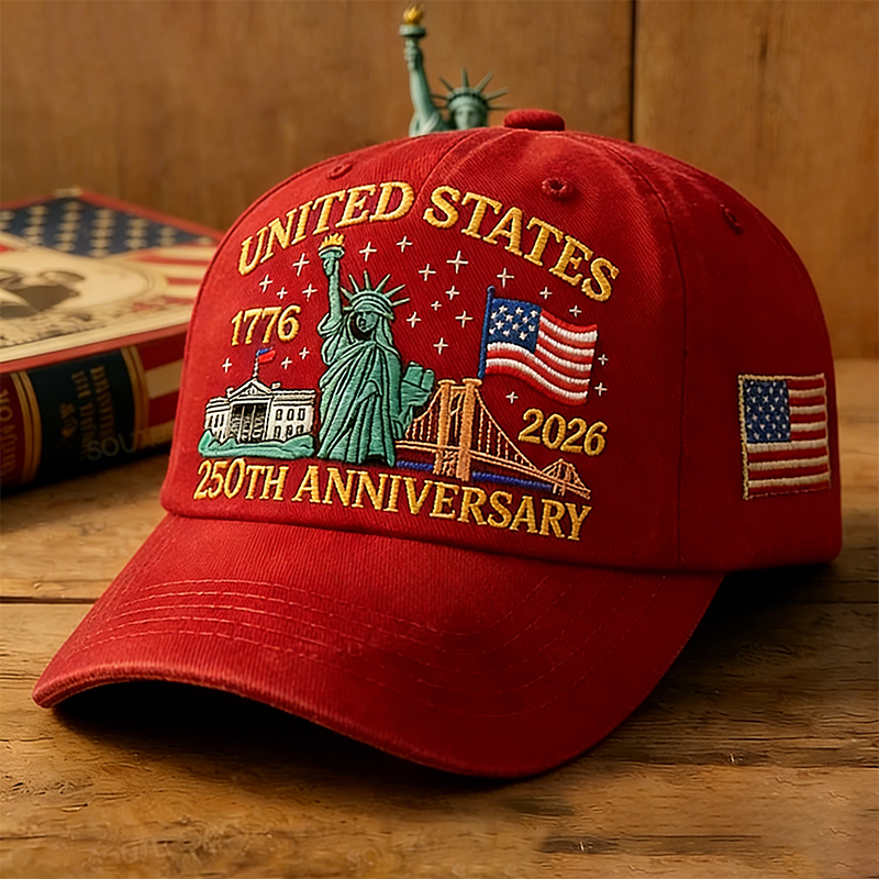 ¡°250th Anniversary of the United States¡± Patriotic Embroidered Baseball Cap