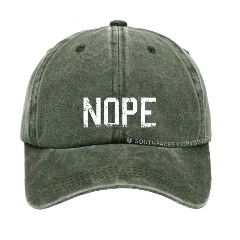 NOPE Funny Sarcastic Hat