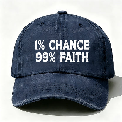 1% Chance 99% Faith Baseball Cap