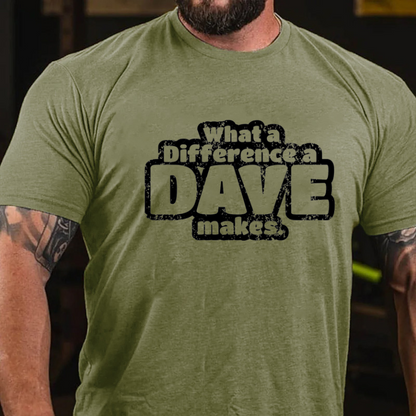 What A Difference A Dave Makes Funny Men T-shirt