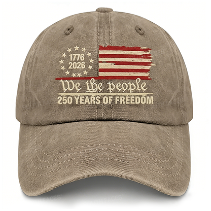 Personalized U.S. Bicentennial Commemorative ¡°250 Years of Freedom 1776-2026¡± Vintage Embroidered Baseball Cap - Custom Slogan