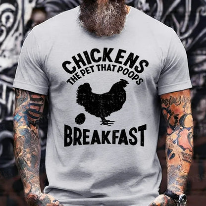Chickens The Pet That Poops Breakfast Funny T-Shirts