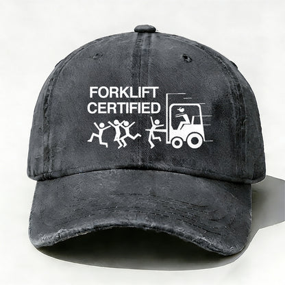 Forklift Certified Funny baseball cap