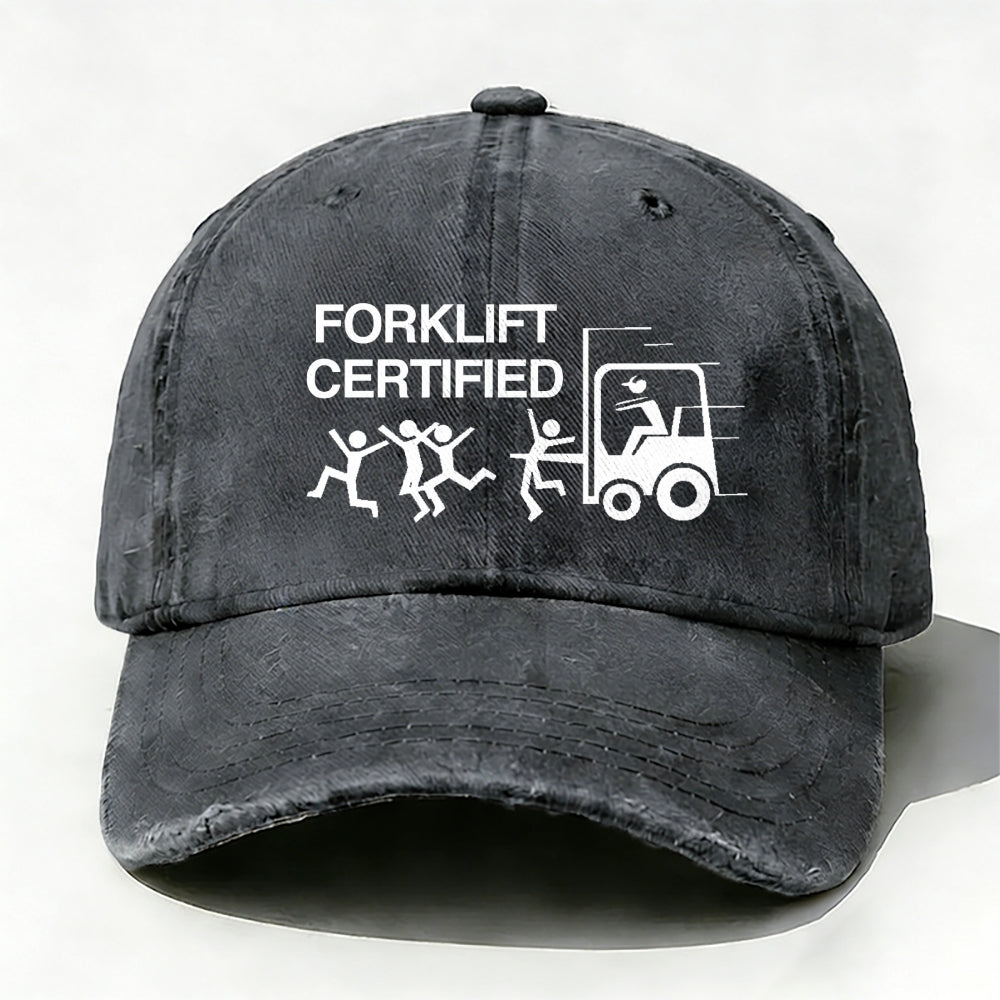 Forklift Certified Funny baseball cap