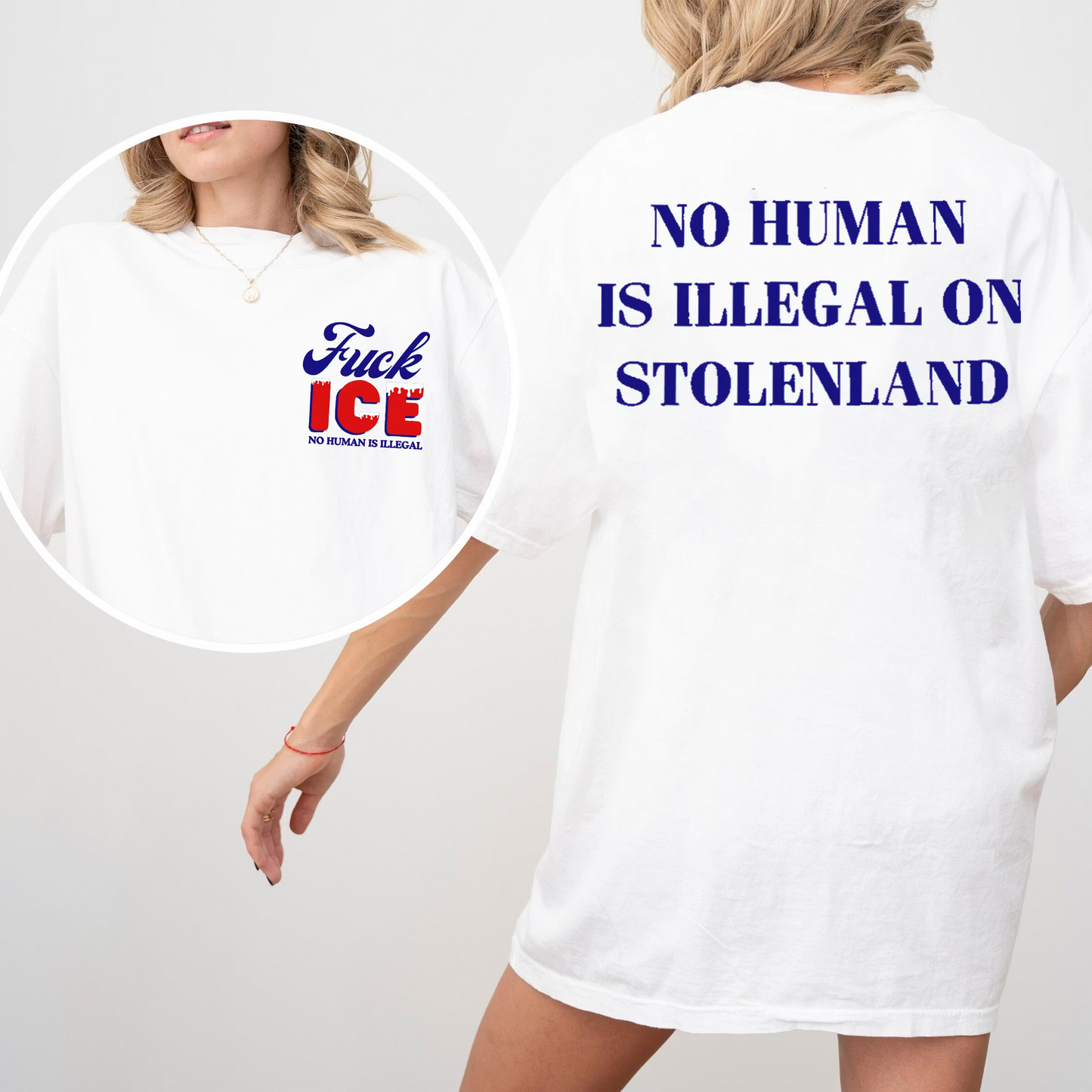 Fuck Ice No Human Is Illegal Unisex T-shirt/Crewneck/Hoodie