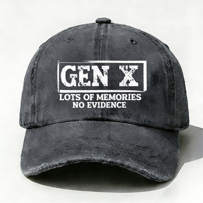 Gen X Lots Of Memories No Evidence Baseball Cap