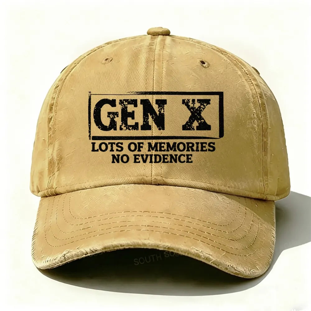Gen X Lots Of Memories No Evidence Baseball Cap