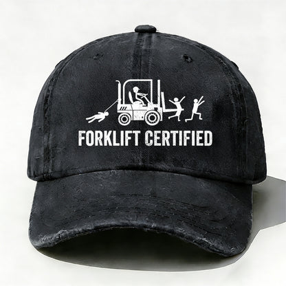 Funny Forklift Certified Baseball Cap