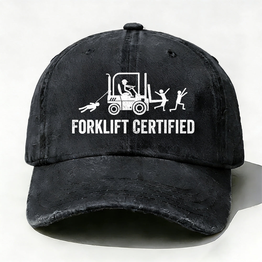Funny Forklift Certified Baseball Cap