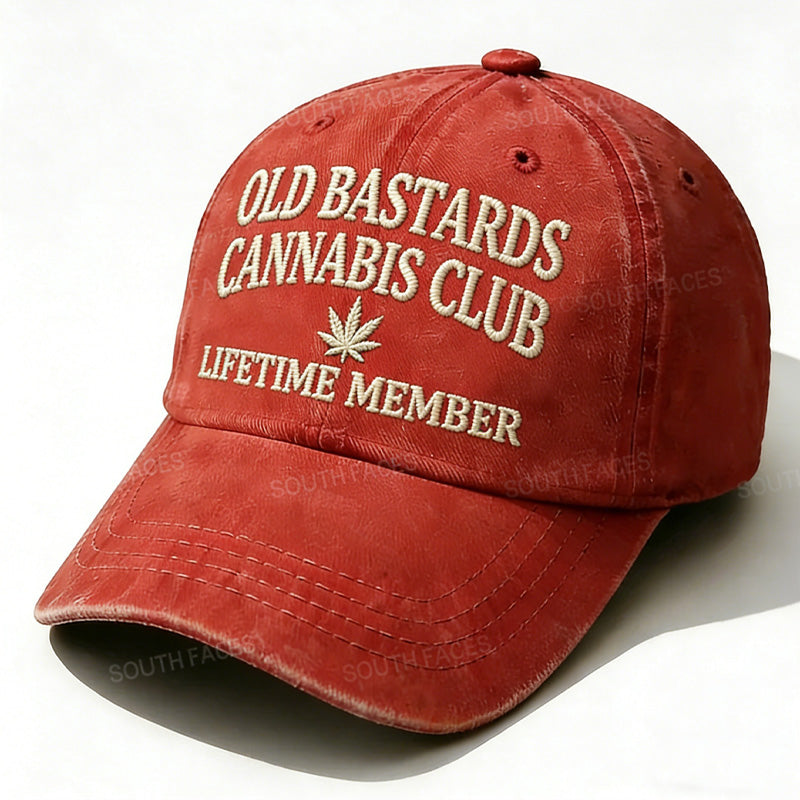 Old Bastards Cannabis Club Lifetime Member Embroidery Hat